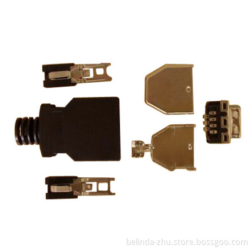 1.27mm Pitch 14 Pin SCSI Solder Male Plug Connector Cn Type with Plastic Cover